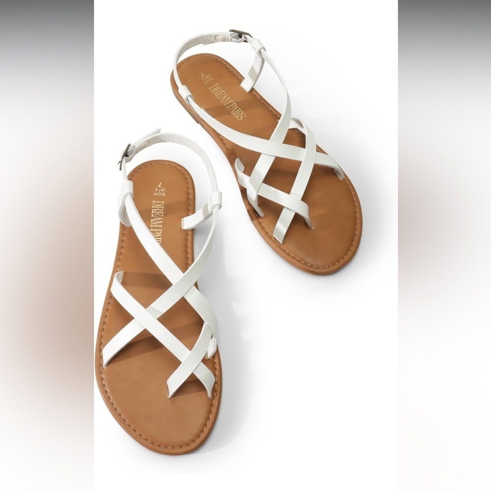 White Leather Sandals